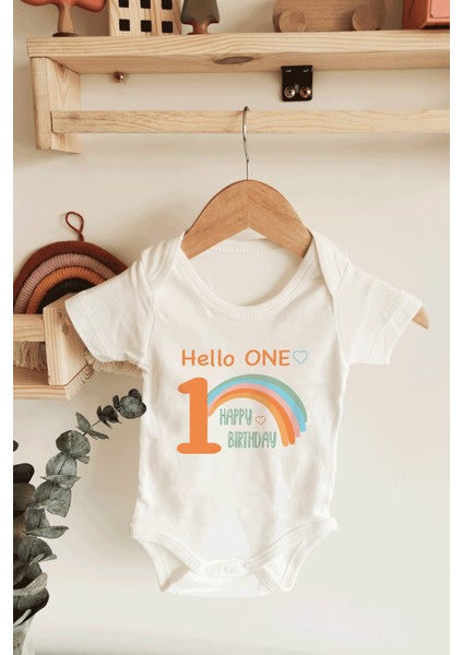 Bebek Hello One 1 Yaş Için Kısa Kol Organik Body