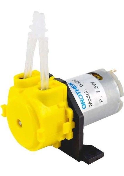 12V Dc Peristaltik Dozaj Su Pompası - Sarı