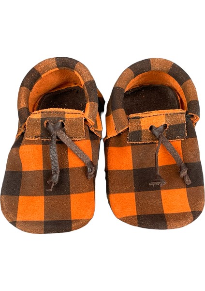 Erkek Çocuk Ekose Taba W333MCSY211006 Deri Makosen