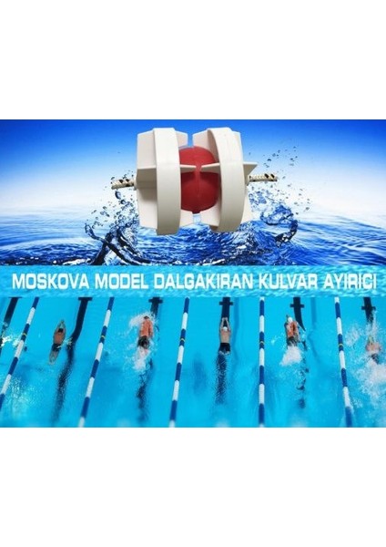 Moskova Model 50 Metre Yüzme Havuzu Kulvar Ayırıcı Seperatör Halat Set Dahil
