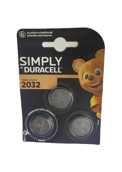 2032 Düğme Pil 3'lü