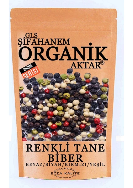 GLŞ Şifahanem Organik Aktar Renkli Karabiber Tane ( Yağı Alınmamış ) 250 gr