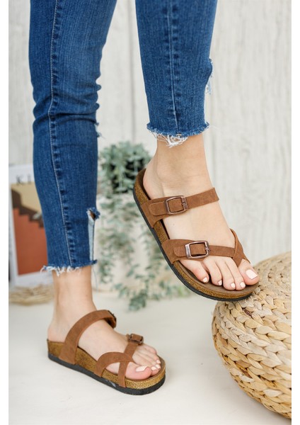 Taba Süet Kadın Terlik 0012501 fiyatları