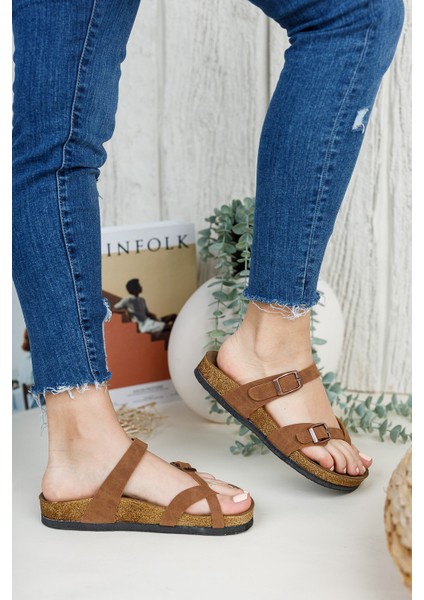 Taba Süet Kadın Terlik 0012501 modelleri