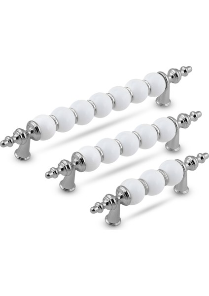 64-96-128-160 mm Boncuk Dolap Çekmece Kulp - Renk Seçenekli