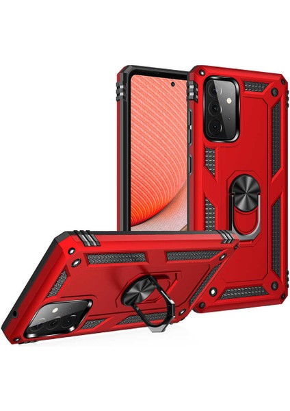 Samsung Galaxy A52 Kılıf Yüzüklü Zırh Tank Vega