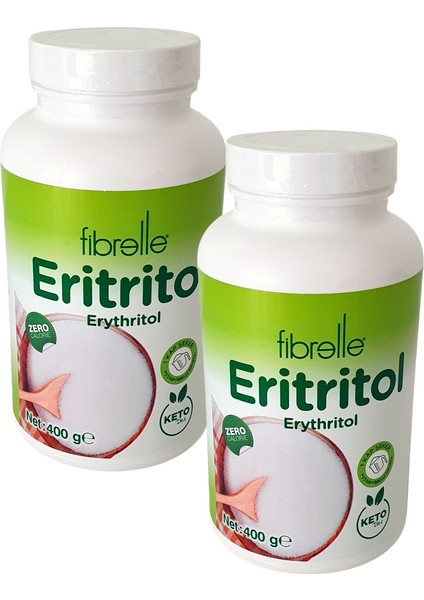 Eritritol Toz Tatlandırıcı Sıfır Kalori 400 gr x 2'li
