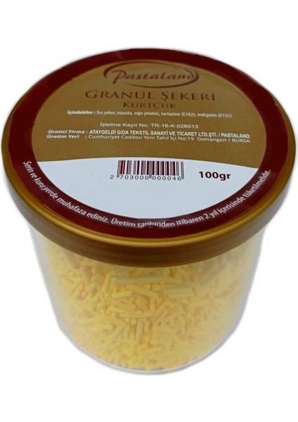 Sarı Granül Şeker 100 gr