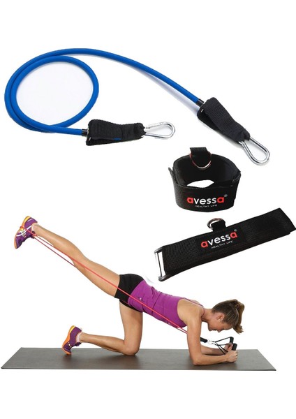 Latex-14 Direnç Lastiği ve Ayak Aparatı Seti AVS-LTX14-AYAK-APARATI