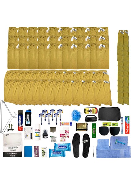 24'lü Full Bedelli Asker Seti - Ipli Asker Cüzdanı - Bot Vatkası - Askeri Malzeme