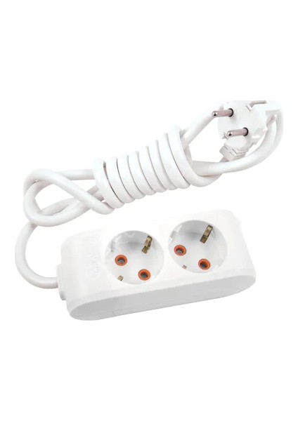 Ekonomik 2'li Grup Priz Topraklı Çocuk Korumalı 4 Metre