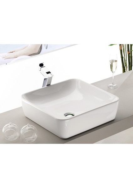 Seramik Cerastyle One 46X46CM Tezgah Üstü Çanak Lavabo modelleri