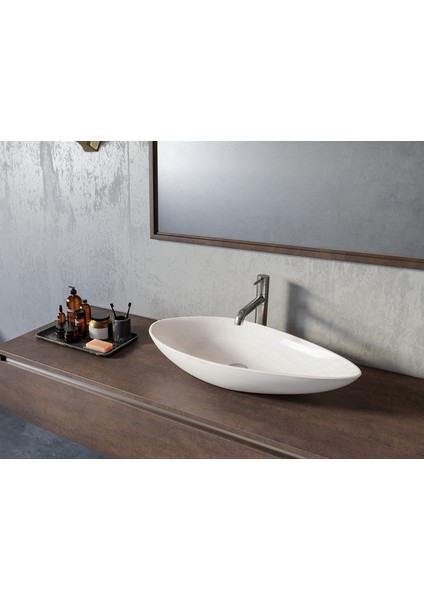 Seramik Cerastyle Olive 75CM Tezgah Üstü Çanak Lavabo modelleri