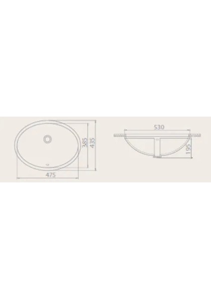Seramik Cerastyle Tezgah Altı Lavabo 48X39CM fiyatları