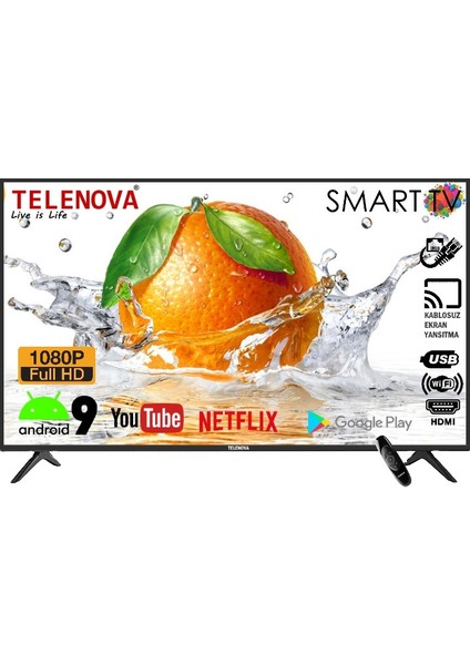 42NSK8001 42" 106 Uydu Alıcılı Full HD Android LED TV