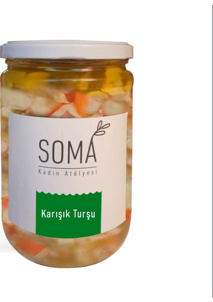 Karışık Turşu Katkısız Ev Yapımı 650 gr Mevsim Sebzeleriyle