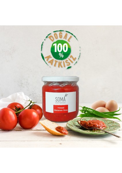 Soma Kadın Atölyesi Yöresel Menemen Sosu Katkısız Ev Yapımı 380 gr