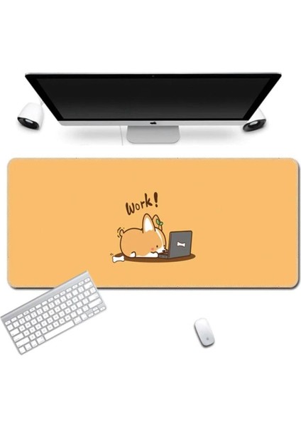 Work 70X30 cm Speed Kaymaz Taban Dikişli Oyuncu Mouse Pad