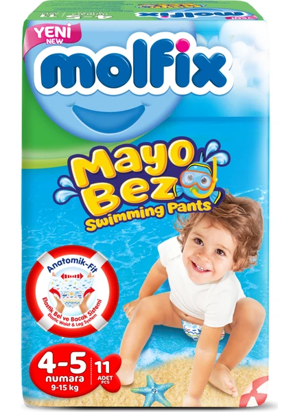 Mayo Bebek Bezi Swimming Pants 4-5 Beden 11 'li 9-15 kg