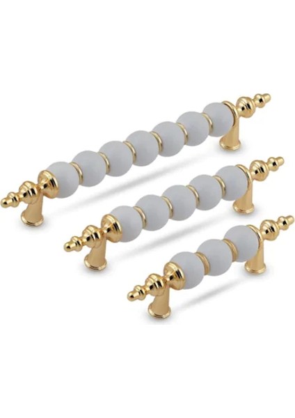 Polimer Modern Lüks Mobilya Dolap Çekmece Kulpları 64 mm Altın
