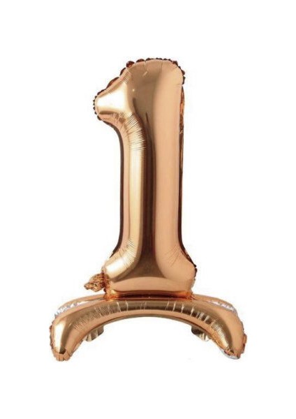 Ayakta Durabilen Bronze 1 Rakam Folyo Balon