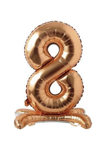Ayakta Durabilen Bronze 8 Rakam Folyo Balon