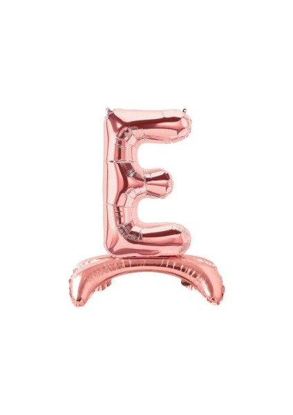 Ayakta Durabilen Rose Gold E Harf Folyo Balon