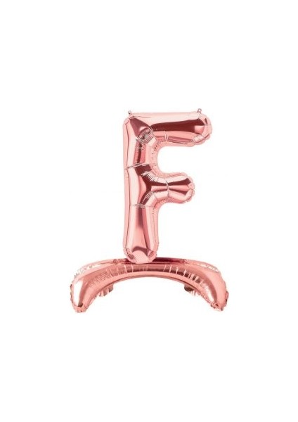 Ayakta Durabilen Rose Gold F Harf Folyo Balon