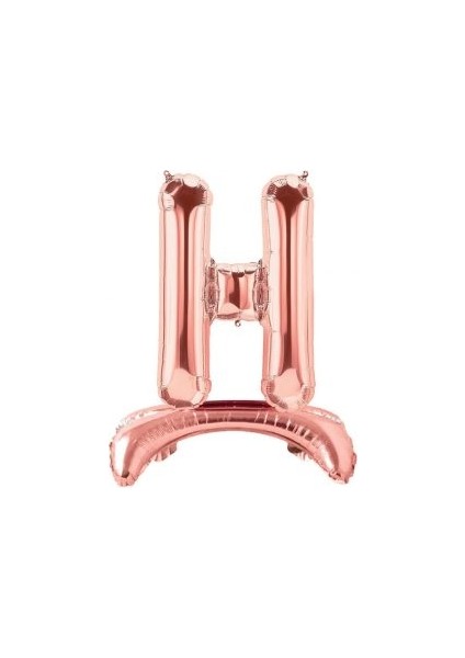 Ayakta Durabilen Rose Gold H Harf Folyo Balon