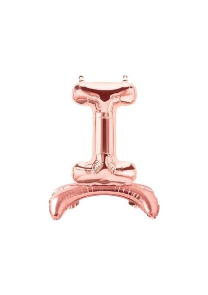 Ayakta Durabilen Rose Gold I Harf Folyo Balon