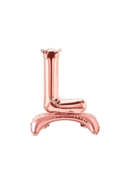Ayakta Durabilen Rose Gold L Harf Folyo Balon