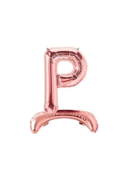Ayakta Durabilen Rose Gold P Harf Folyo Balon
