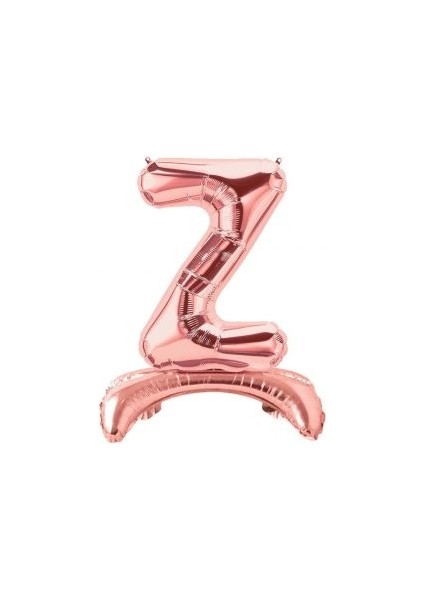 Ayakta Durabilen Rose Gold Z Harf Folyo Balon