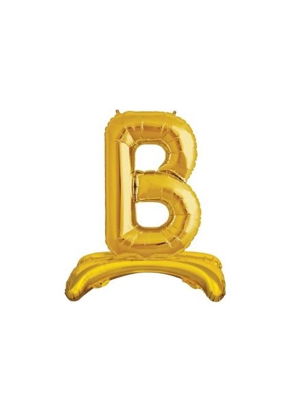 Ayakta Durabilen Altın B Harf Folyo Balon