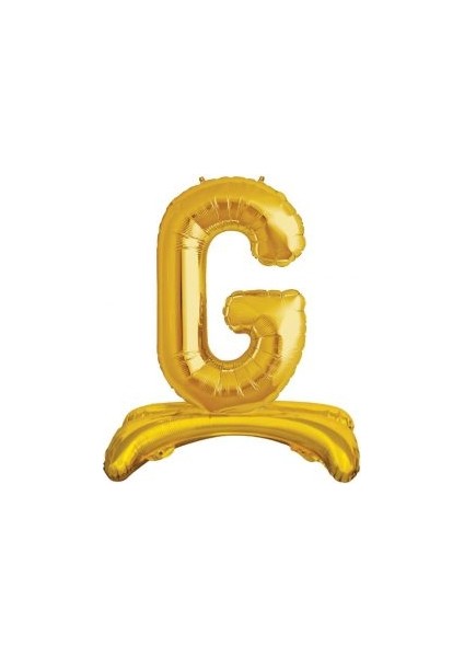 Ayakta Durabilen Altın G Harf Folyo Balon