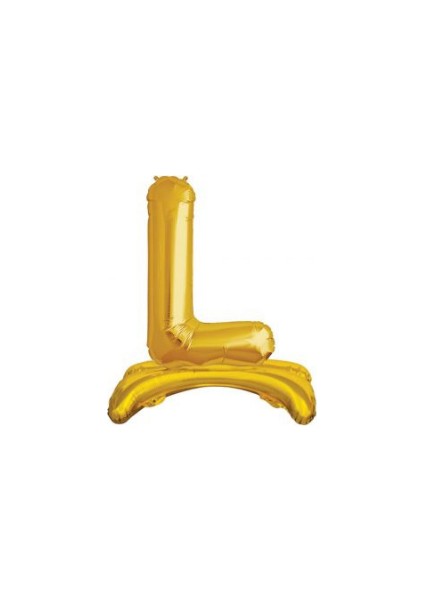 Ayakta Durabilen Altın L Harf Folyo Balon