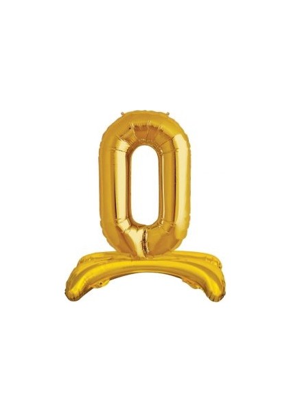 Ayakta Durabilen Altın O Harf Folyo Balon