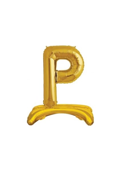 Ayakta Durabilen Altın P Harf Folyo Balon