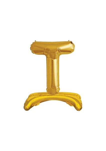 Ayakta Durabilen Altın T Harf Folyo Balon