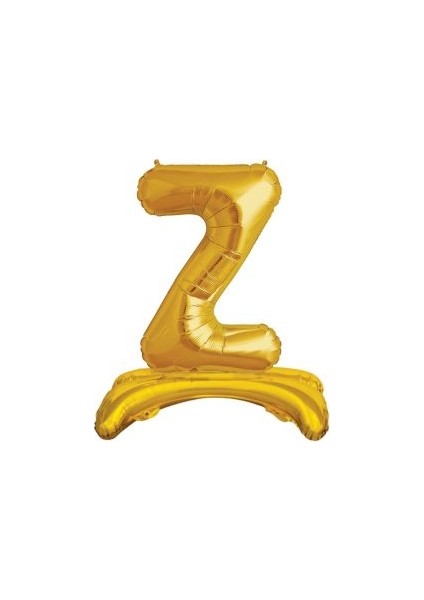 Ayakta Durabilen Altın Z Harf Folyo Balon