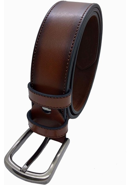 Erkek Deri Kemer 3'lü Lacivert Taba Kahverengi Dikişli 4 cm modelleri