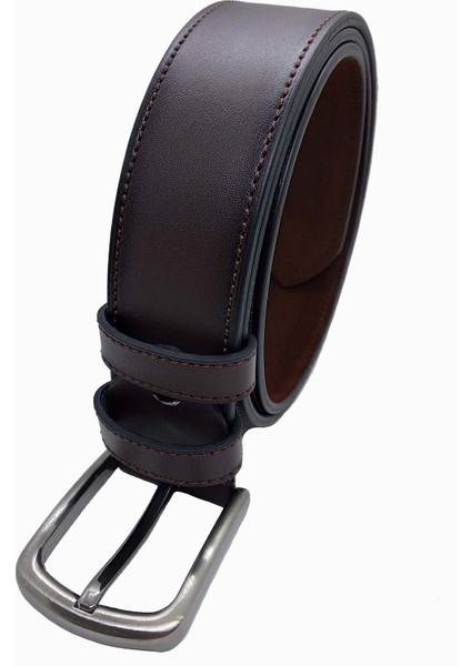 Erkek Deri Kemer 3'lü Lacivert Taba Kahverengi Dikişli 4 cm fırsatları