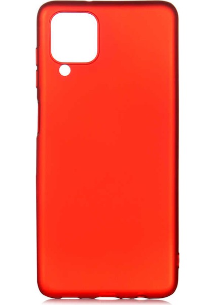 - Samsung Galaxy M12 - Kılıf Mat Soft Premier Silikon Kapak - Kırmızı