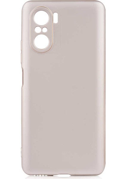 - Xiaomi Redmi K40 - Kılıf Mat Soft Premier Silikon Kapak - Gold - T17043