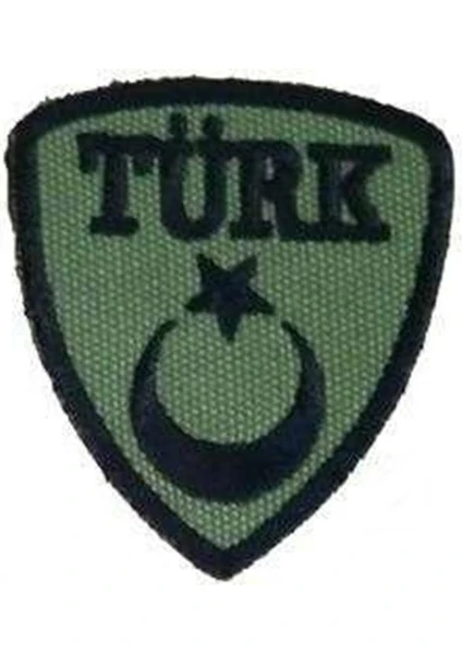 Sim Nakış Türk Bayrak Nakış Işleme Arma Patch Peç 5,5×6 cm