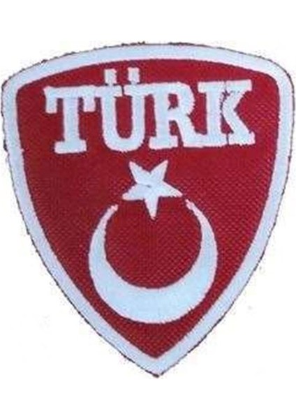 Türk Bayrak Nakış Işleme Arma Patch Peç 5,5×6 cm