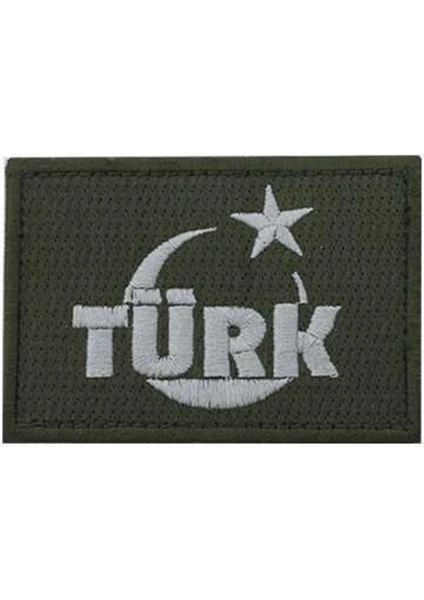 Sim Nakış Türk Bayrak Nakış Işleme Arma Patch Peç 6×8 cm