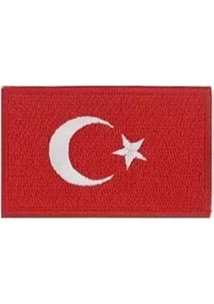 Sim Nakış Turkey Türkiye Türk Bayrak Nakış Işleme Arma Patch Peç 5x8 cm