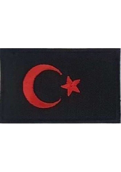 Turkey Türkiye Türk Bayrak Nakış Işleme Arma Patch Peç 5x8 cm