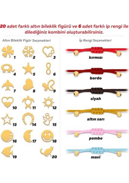 14 Ayar Altın Güneş Ipli Bileklik modelleri